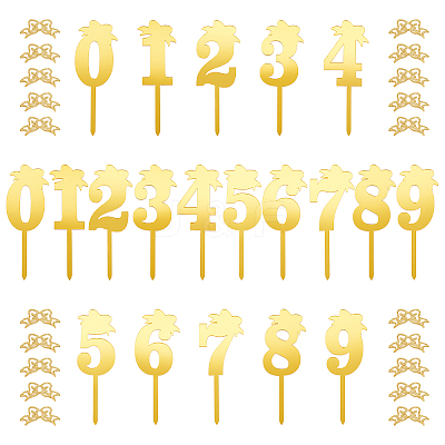 6Pcs 6 Style Acrylic Cake Insert Card Decoration BAKE-SD0001-03-1