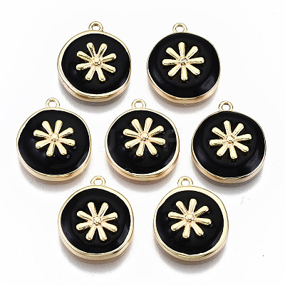 Brass Enamel Pendants KK-R114-15-NF-1