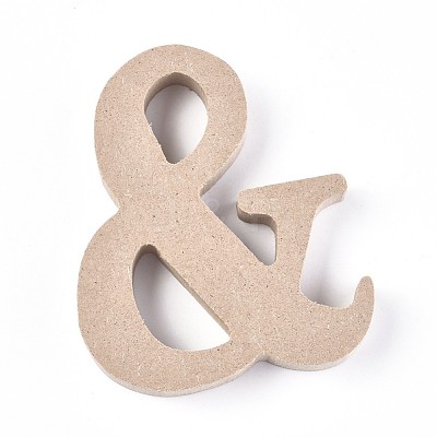 Ampersand Unfinished Wood Decoration DIY-WH0162-64-1