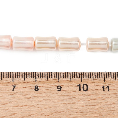 Electroplate Opaque Glass Imitation Pearl Beads Strands EGLA-H113-07C-1