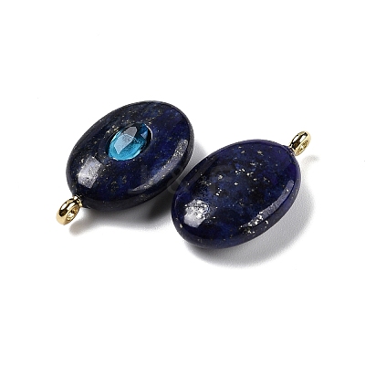 Dyed Natural Lapis Lazuli & Cubic Zirconia Pendants G-Z076-01G-08-1