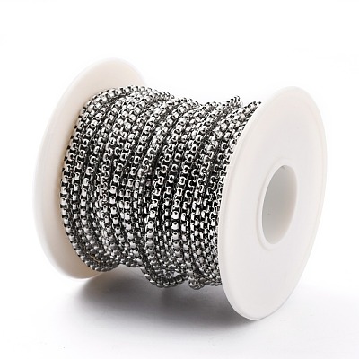Tarnish Resistant 304 Stainless Steel Box Chains CHS-B001-01P-1