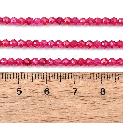 Lab Grown Red Corundum Beads Strands G-Z123-A01-3mm-1