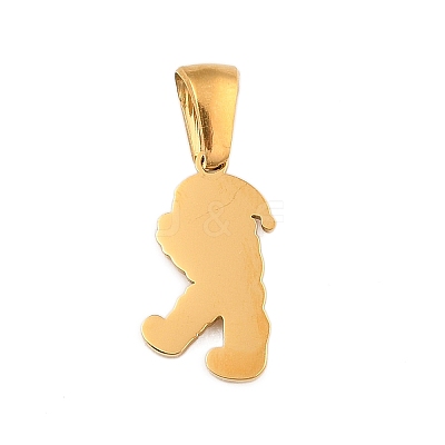 Christmas Theme 304 Stainless Steel Pendants STAS-R007-01R-G-1