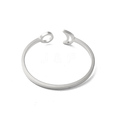 Non-Tarnish 304 Stainless Steel Open Rings STAS-R226-07P-1