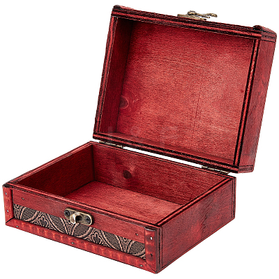 Rectangle Wood & PU Leather Jewelry Boxes CON-CL0001-14B-1