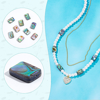 1 Strand Natural Abalone Shell/Paua Shell Beads Strands BSHE-BC0001-12-1