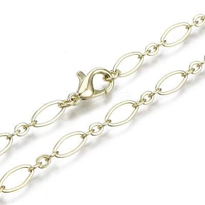 Brass Cable Chains Necklace Making MAK-S072-16A-14KC-1