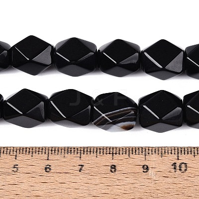 Natural Black Agate Beads Strands GG-N361-06A-07-1