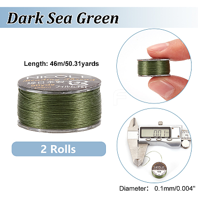 Nylon Beading Thread NWIR-WH0005-10L-1