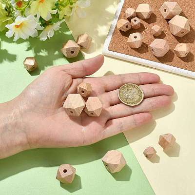 20Pcs 5 Styles Wood Beads WOOD-FS0002-59-1