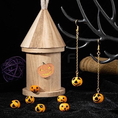 20Pcs 2 Style Autumn Theme Handmade Lampwork Beads LAMP-LS0001-02-1