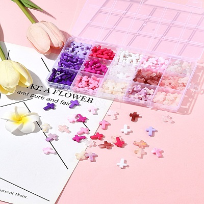 270Pcs 18 Styles Opaque Acrylic Beads SACR-FS0001-41B-1