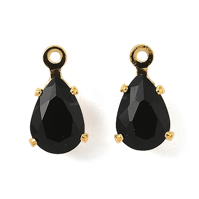 Brass Micro Pave Cubic Zirconia Charms KK-S336-02G-A-1