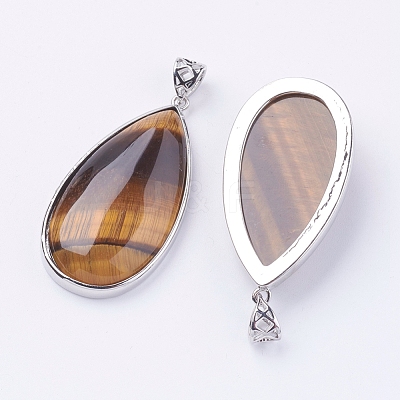 Natural Tiger Eye Big Pendants G-I184-02-1