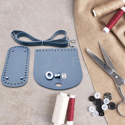 Handmade PU Leather Crochet Shoulder Bag Accessories Kits DIY-CL0002-52C-1