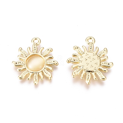 Alloy Cat Eye Pendants ENAM-R053-006B-1