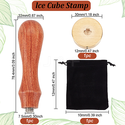 1Pc Golden Tone Brass Stamp Head DIY-OC0004-51K-1