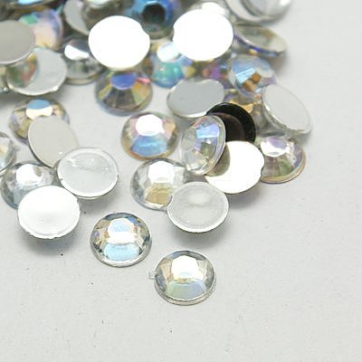 Imitation Taiwan Acrylic Rhinestone Cabochons GACR-A002-8mm-17-1