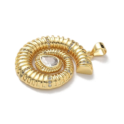 Brass and Glass Pendants KK-M300-05G-01-1
