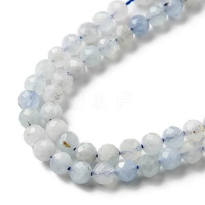 Natural Aquamarine Beads Strands X-G-E411-19E-4mm-1