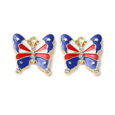 Independence Day Alloy Enamel Pendants X1-ENAM-I069-01G-03-1