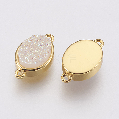 Druzy Resin Links connectors G-F564B-16G-1
