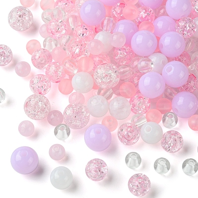 DIY Round Acrylic Beads Bracelets Making Kits DIY-FS0007-02B-1