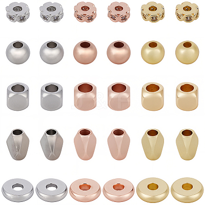 171Pcs 15 Styles Brass & Cubic Zirconia Beads Findings Kits KK-BBC0025-83-1