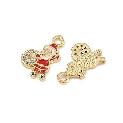 Brass Micro Pave Cubic Zirconia Charms LS-KK-Z129-01G-04-1