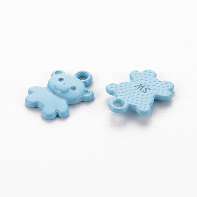 Spray Painted Alloy Charms PALLOY-Q433-034A-RS-1