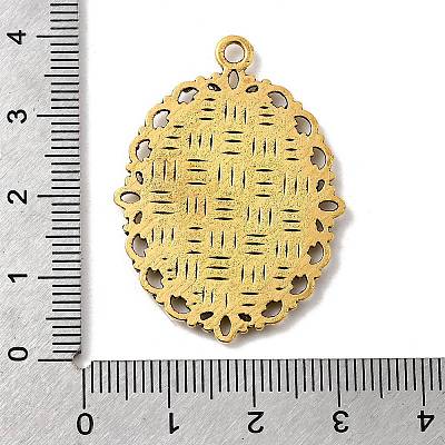 Tibetan Style Oval Alloy Pendant Cabochon Settings LS-X-TIBEP-Q054-44AG-RS-1