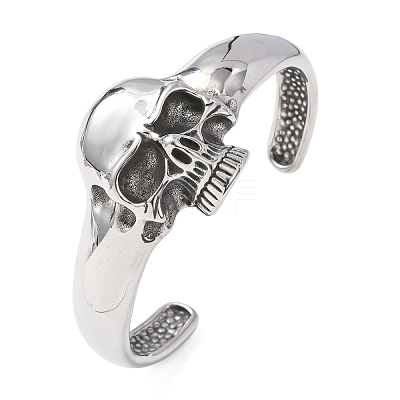316 Surgical Stainless Steel Cuff Bangles BJEW-C142-01B-AS-1