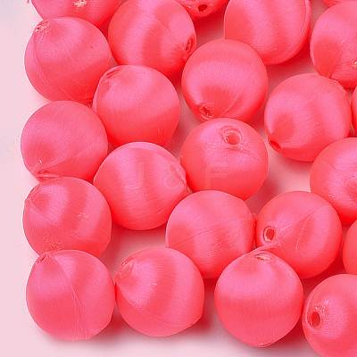 Polyester Thread Fabric Covered Beads WOVE-T007-20mm-17-1