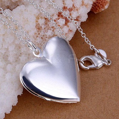 Brass Hollow Heart Diffuser Locket Pendants KK-BB11640-1