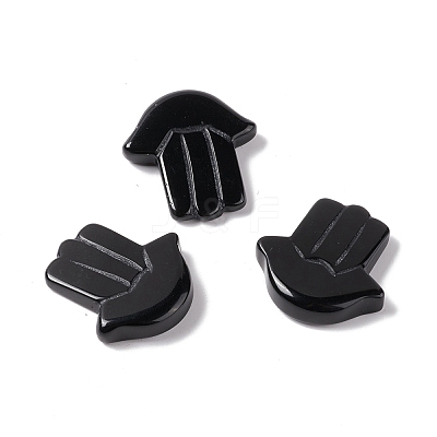Natural Obsidian Cabochons G-E579-04F-1