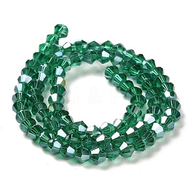 Transparent Electroplate Glass Beads Strands EGLA-A039-T6mm-B10-1