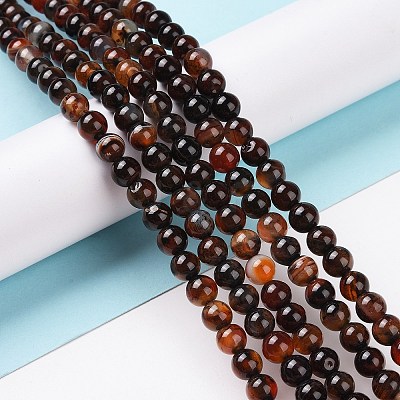 Natural Agate Beads Strands X-G-D845-02-6mm-1
