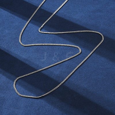 Brass Curb Chains Necklaces for Women NJEW-D302-73P-1