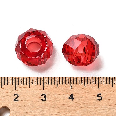 Transparent Resin European Beads RESI-B020-05G-1