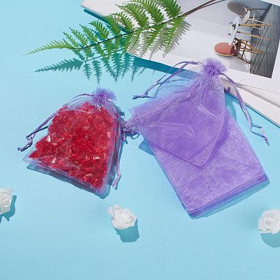 Organza Gift Bags with Drawstring X-OP-R016-13x18cm-06-1