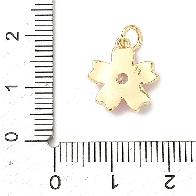 Brass Pave Clear Cubic Zirconia Pendants KK-H255-06G-02-1