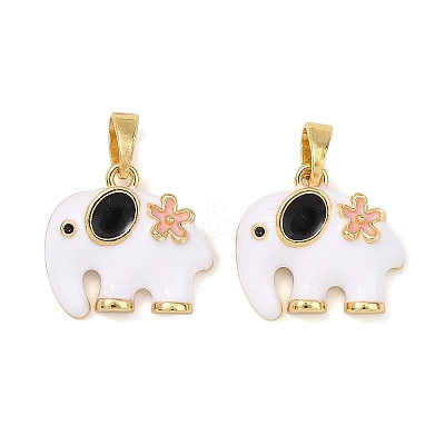 Brass Enamel Pendants KK-T001-04G-A-1