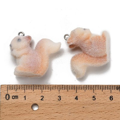 Flocky Opaque Resin Pendants RESI-I335-01P-11-1