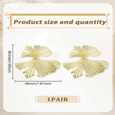 1 Pair Alloy Stud Earrings EJEW-LP0007-105G-1