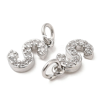 Brass Micro Pave Grade AAA Cubic Zirconia Charms LS-ZIRC-P067-11P-S-NR-1
