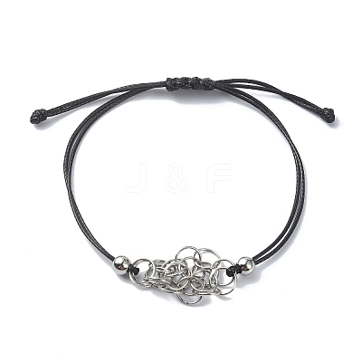 304 Stainless Steel Macrame Pouch Bracelet Making for Stone Holder AJEW-JB01193-01-1