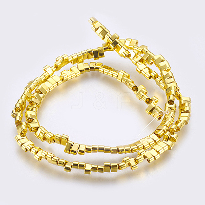 Electroplated Non-magnetic Synthetic Hematite Beads Strands X-G-E495-11B-02-1