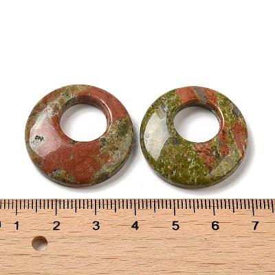 Natural Unakite Pendants G-T122-76F-1