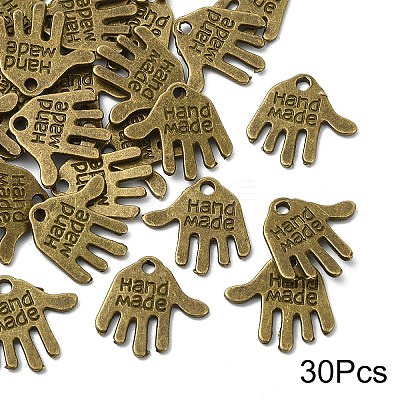 30Pcs Tibetan Style Alloy Charms FIND-YW0007-97AB-1